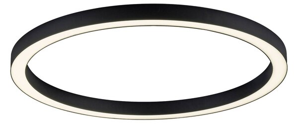 PURE LED stropní svítidlo Lines, Ø 70 cm, antracitová, dálkové ovládání, stmívatelný, Černá, Obývací pokoj / jídelna, Hliník, Moderní