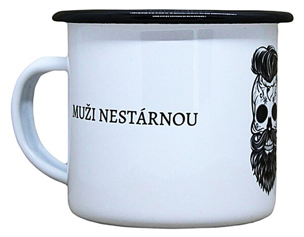 Plecháček s potiskem Muži nestárnou Objem: 330 ml