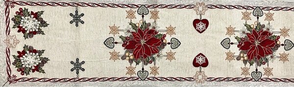 Vánoční gobelínový běhoun na stůl Chenille IT09 Barva Vícebarevná Rozměry 40x130 cm