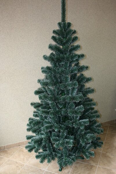 JAKS Vánoční stromek jedle lux zeleno bílá 220 cm