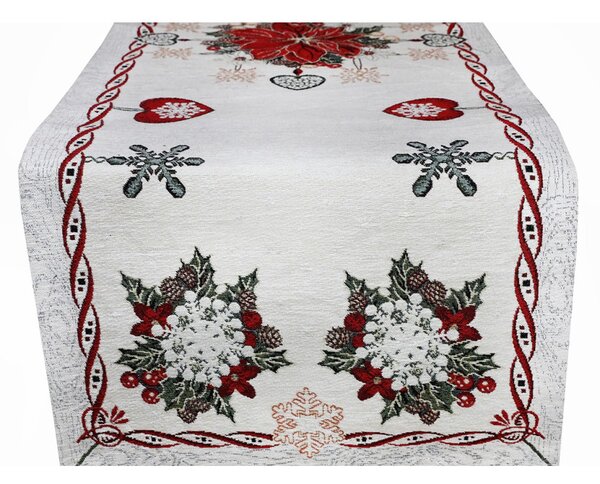 Vánoční gobelínový běhoun na stůl Chenille IT09 Barva Vícebarevná Rozměry 40x130 cm