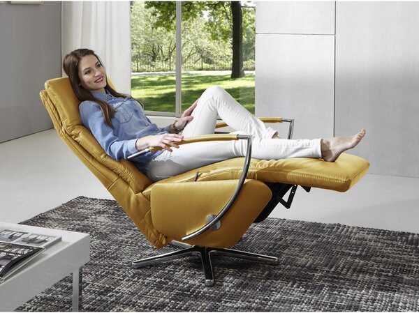 Polohovací kožené otočné křeslo METRO STYLE s mechanickým polohováním