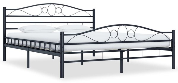 Rám postele černý ocel 140 x 200 cm