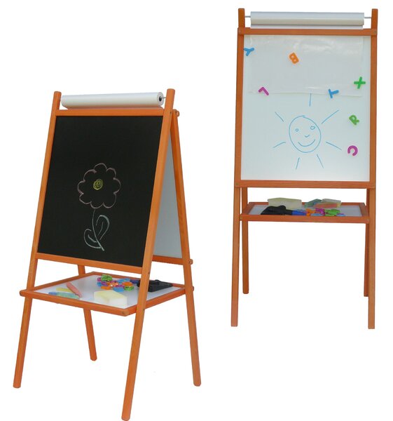 Dětská magnetická tabule 3v1 barevná - výška 94 cm