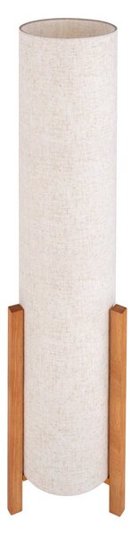 Näve Stojací lampa Matilda s látkovým stínidlem, len, Světlé dřevo, Obývací pokoj / jídelna, Dřevo