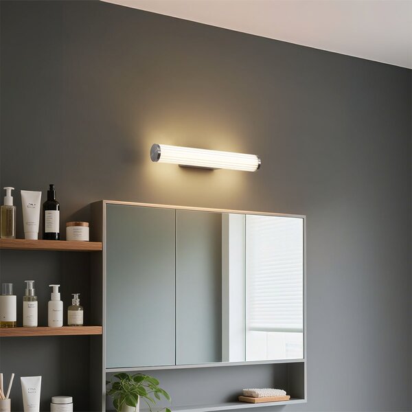 Retro nástěnná lampa Gunmetal 40,4 cm vč. LED IP44 - Coco