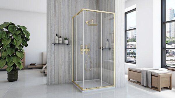 Sprchový kout REA City 80x80 Gold Brush