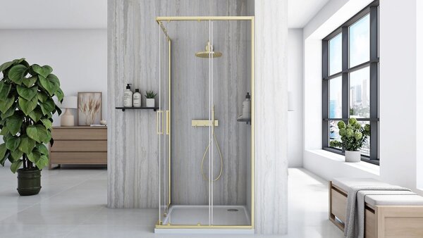 Sprchový kout REA City 80x80 Gold Brush