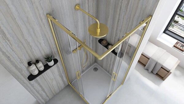 Sprchový kout REA City 80x80 Gold Brush