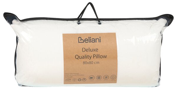 Sada 2 polštářů TRIGLAV Nízká Polyester 80 x 80 cm Bílá