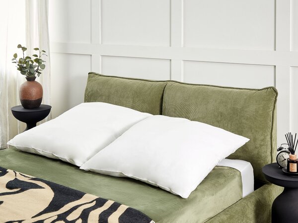 Sada 2 polštářů TRIGLAV Nízká Polyester 80 x 80 cm Bílá