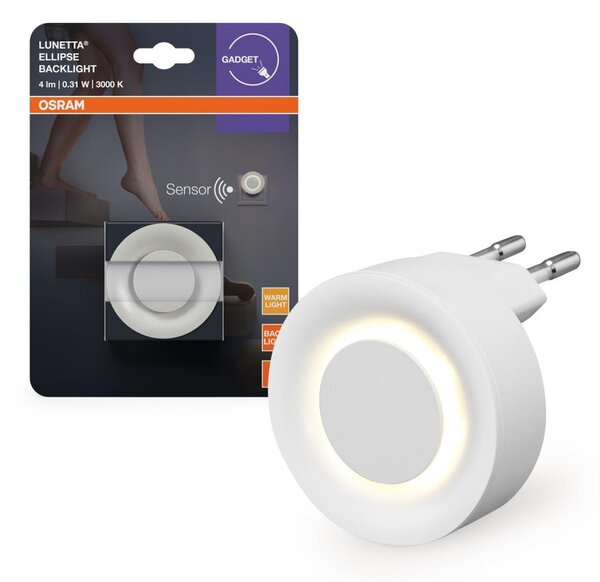 Osram-LED Noční světlo se senzorem pohybu a soumraku LUNETTA LED/0,31W/230V bílá