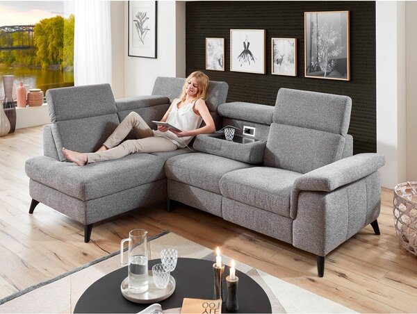 Malá rohová sedací souprava LAVA XC s funkcí relax Levý roh
