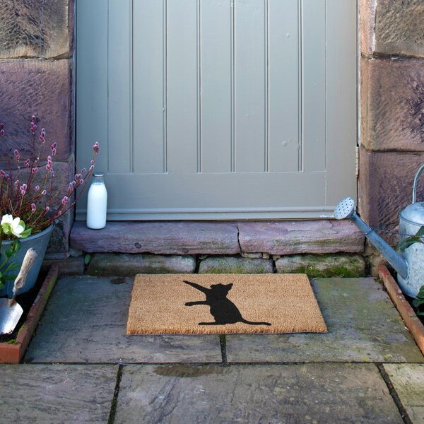 Rohožka z kokosového vlákna 40x60 cm Cat – Artsy Doormats