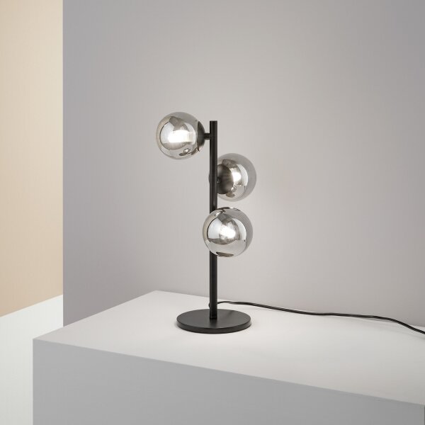 Ideal Lux - LED Stolní lampa PERLAGE 3xG9/3W/230V černá/kouřová černá