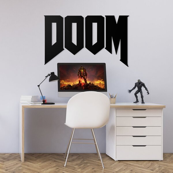DUBLEZ | Nástěnné logo ze dřeva - DOOM | Obraz