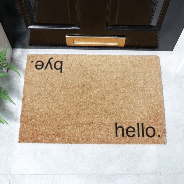 Rohožka z kokosového vlákna 40x60 cm Hello, Bye – Artsy Doormats