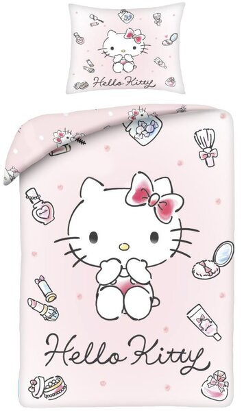 Ložní povlečení z mikrovlákna Hello Kitty – notiv Beauty Time - 70x90 cm + 140x200 cm