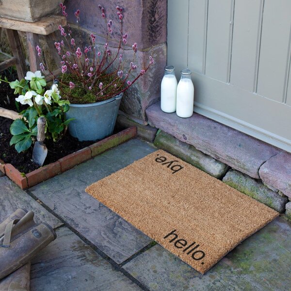 Rohožka z kokosového vlákna 40x60 cm Hello, Bye – Artsy Doormats