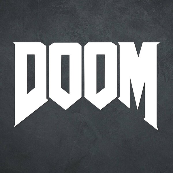 DUBLEZ | Nástěnné logo ze dřeva - DOOM | Obraz