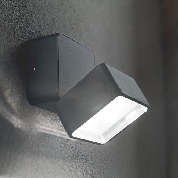 Ideal Lux -LED Venkovní nástěnné svítidlo OMEGA LED/7W/230V CRI 90 IP54 antracit
