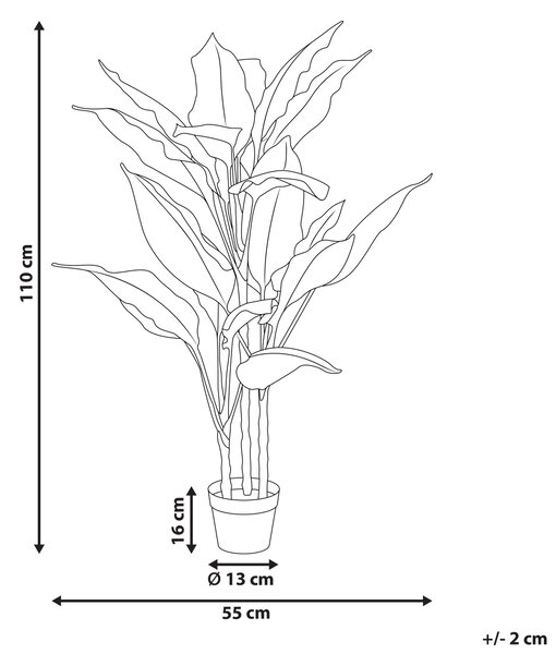 Umělá rostlina DIEFFENBACHIA 110 cm Zelená