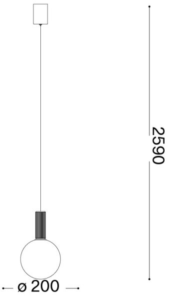 Ideal Lux - LED Lustr na lanku ODEON LED/8W/230V CRI 90 pr. 20 cm béžová/bílá