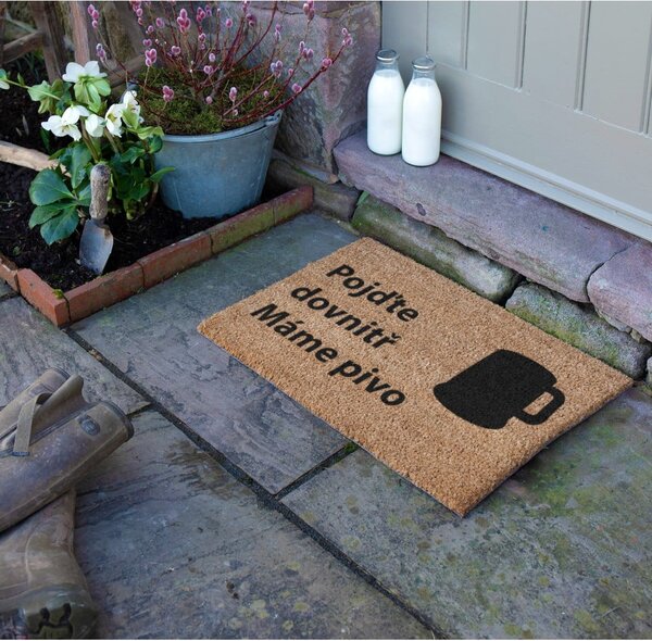 Rohožka z kokosového vlákna 40x60 cm Pivo – Artsy Doormats