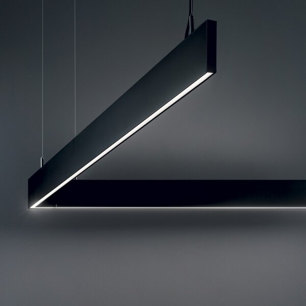 Ideal Lux - LED Lustr na lanku LINUS LED/32W/230V 3000K CRI 90 120 cm černá