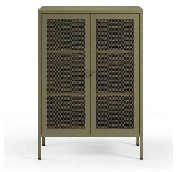 Zelená kovová skříňka 70x100x40 cm Fayna – Marckeric