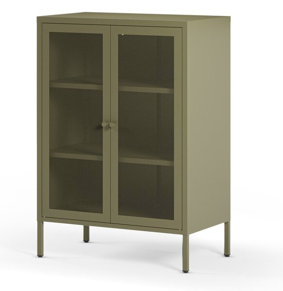 Zelená kovová skříňka 70x100x40 cm Fayna – Marckeric
