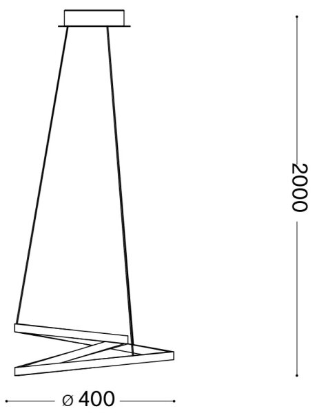 Ideal Lux - LED Lustr na lanku OZ LED/38W/230V pr. 40 cm CRI 90 zlatá
