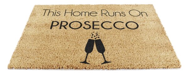 Rohožka z kokosového vlákna 40x60 cm This Home Runs On Prosecco – Artsy Doormats