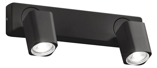 Ideal Lux - LED Nástěnné bodové svítidlo RUDY 2xGU10/7W/230V CRI 90 černá
