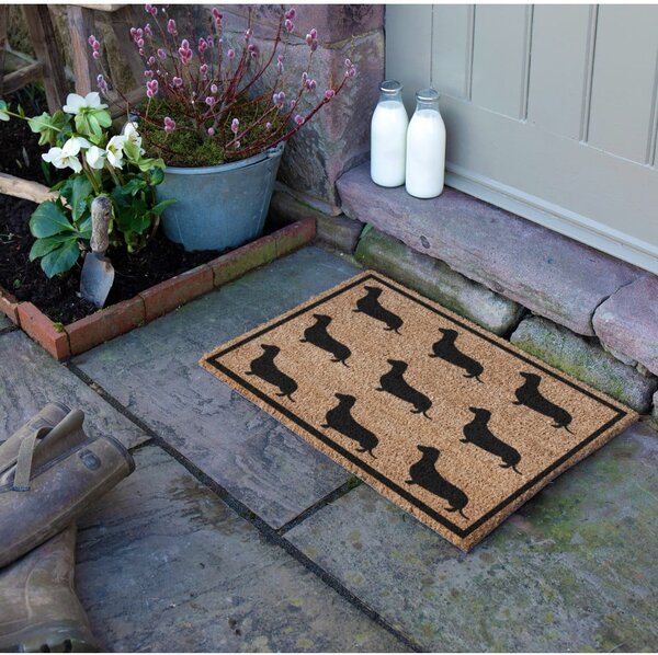 Rohožka z kokosového vlákna 40x60 cm Dachshund – Artsy Doormats