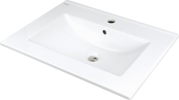 Deante Tubo umyvadlo 61.5x46.5 cm obdélníkový nábytkový bílá lesk CTU_646M