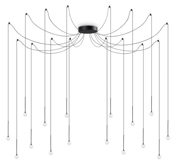 Ideal Lux - LED Lustr na lanku LUCCIOLA 16xLED/16W/230V CRI 90 pavouk černá