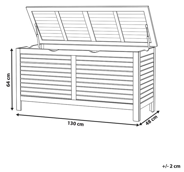 Úložný box RIVIERA 130 cm 48 cm Světle hnědá