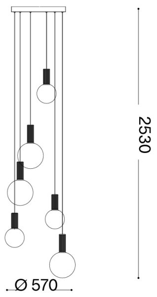 Ideal Lux - LED Lustr na lanku ODEON LED/39W/230V CRI 90 pr. 57 cm béžová/bílá