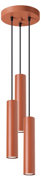 Sollux Lighting Závěsné svítidlo LAGOS 3P červený okr