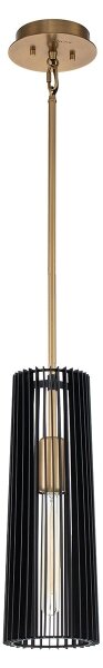 Quintiesse QN-LINARA-P-BK - Lustr na tyči LINARA 1xE27/60W/230V černá/zlatá