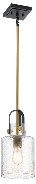 Quintiesse QN-KITNER-P-NBR - Lustr na tyči KITNER 1xE27/60W/230V zlatá/černá