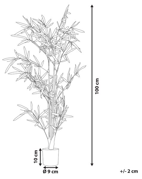 Umělá rostlina BAMBUSA VULGARIS 100 cm Zelená