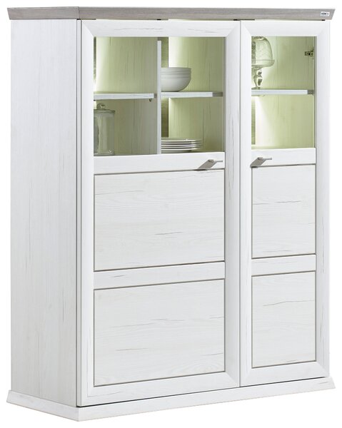 VYSOKÁ KOMODA, šedá, bílá, 110,2/134,3/43 cm Hom`in - Vysoké komody