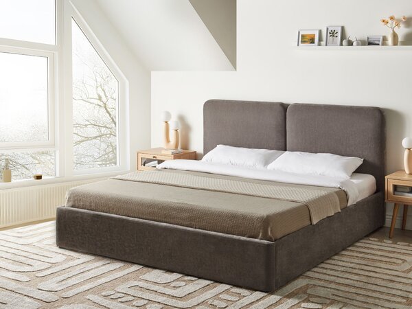 Postel s úložným prostorem Žinylka ARBOIS 180 x 200 cm Taupe