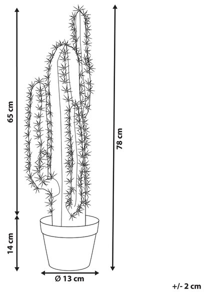 Umělá rostlina CACTUS 78 cm Zelená