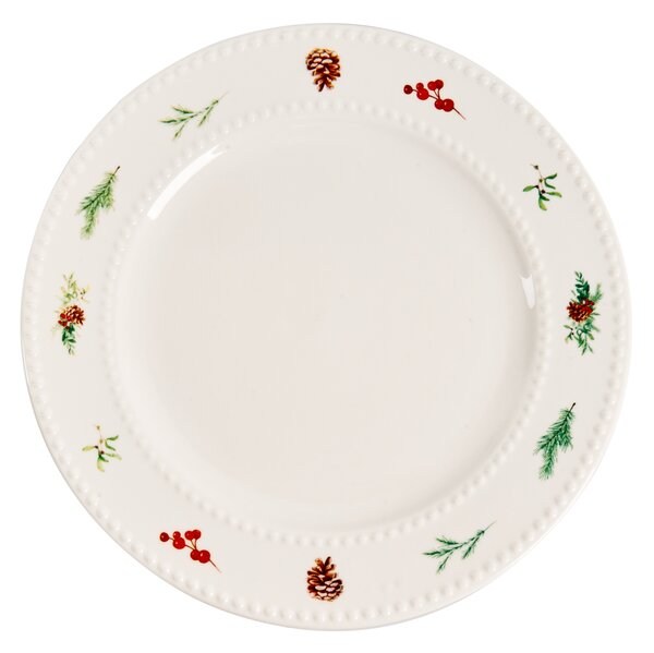 Sada 16 kusů nádobí MARJORAM Porcelán Bílá