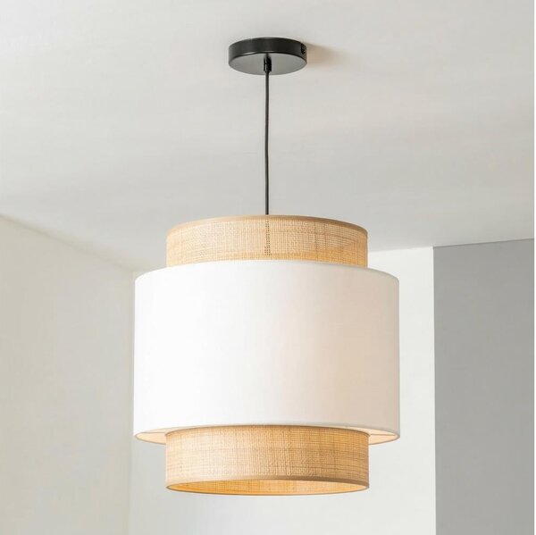 Brilagi - Lustr na lanku CERIA 1xE27/40W/230V pr. 30 cm černá/béžová/bílá