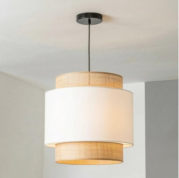 Brilagi - Lustr na lanku CERIA 1xE27/40W/230V pr. 40 cm černá/béžová/bílá