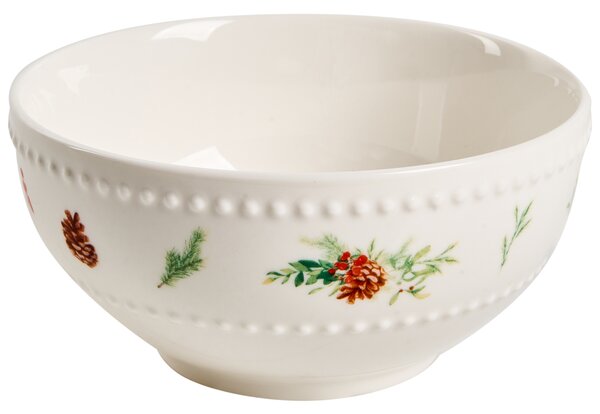 Sada 16 kusů nádobí MARJORAM Porcelán Bílá